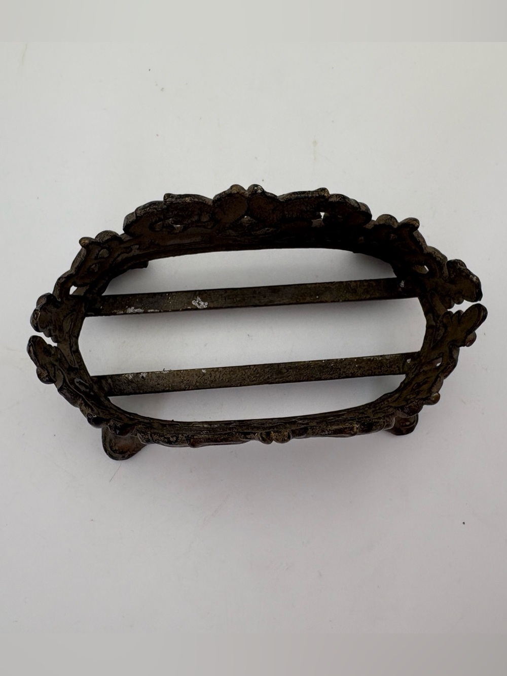 Vintage Art Nouveau Metal Caddy - Picture 4 of 11